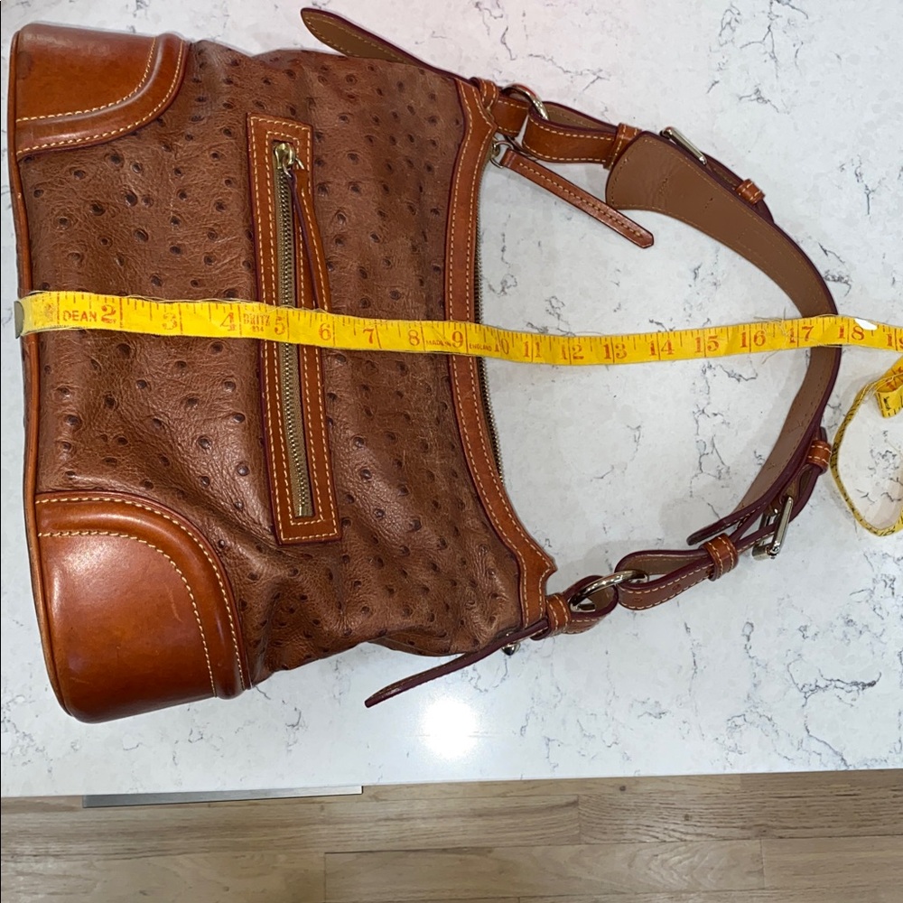 Dooney & Bourke Ostrich-Embossed Tan Shoulder Bag - Picture 14 of 14